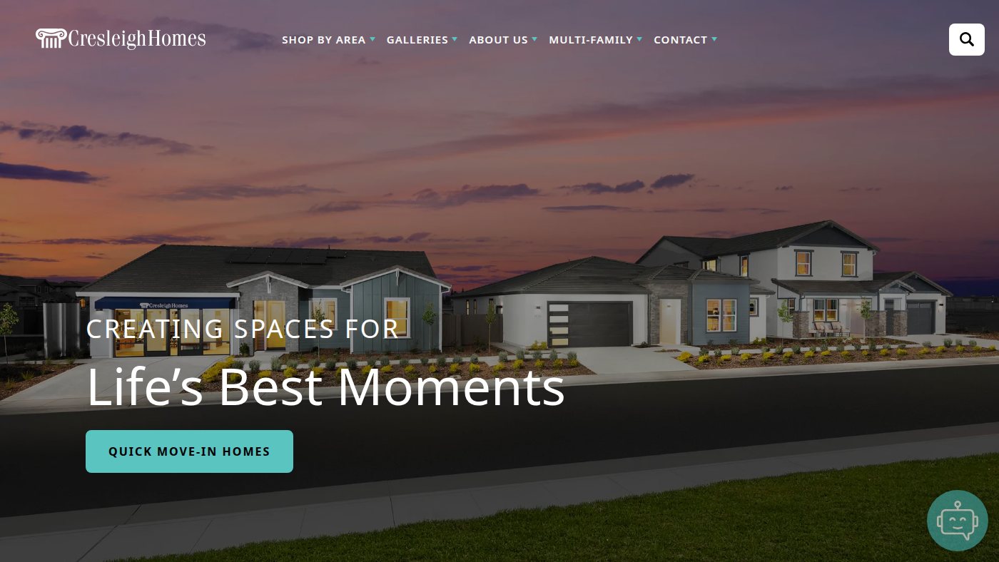 The home page of cresleigh.com