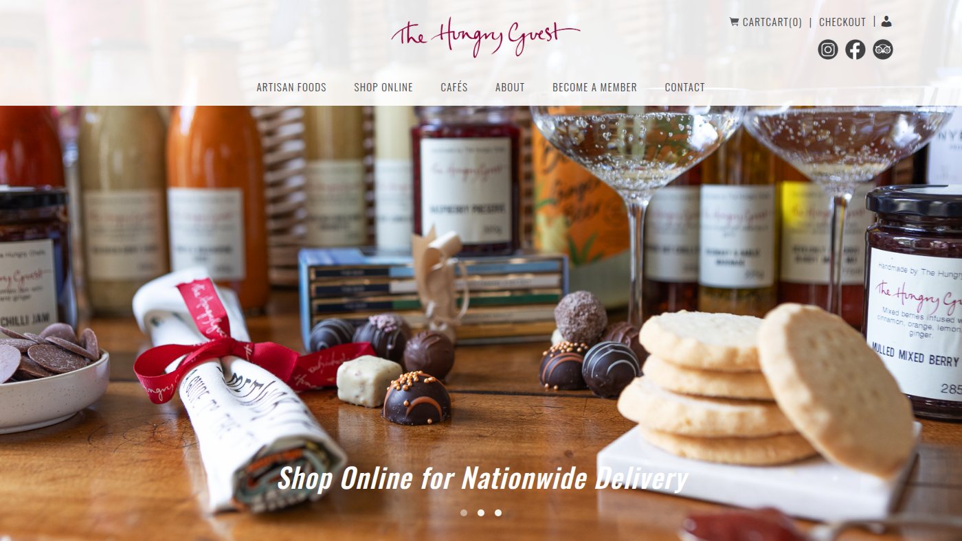 The home page of thehungryguest.com