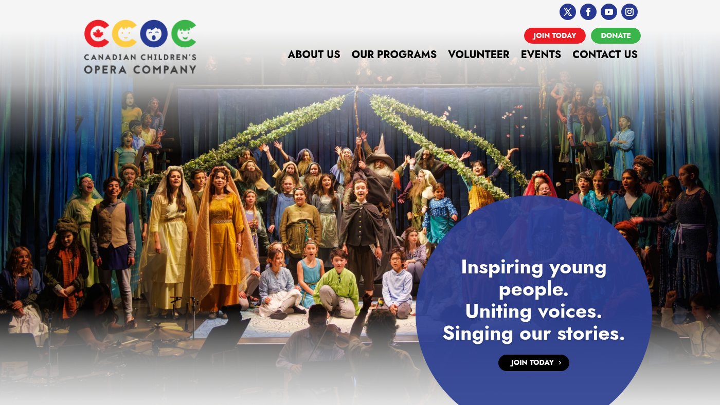 The home page of canadianchildrensopera.com