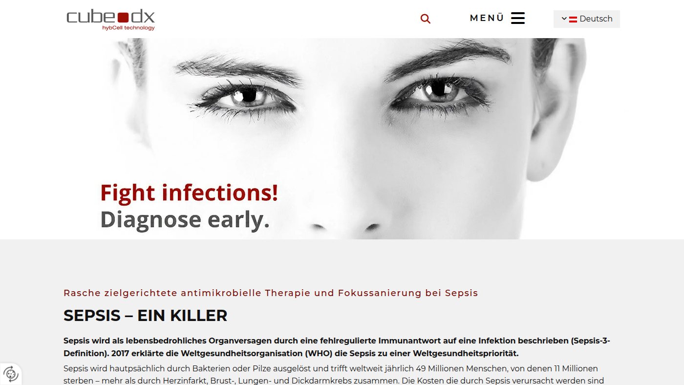 The home page of cubedx.com