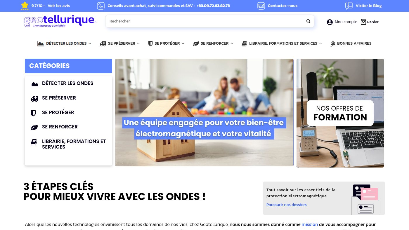 The home page of geotellurique.fr