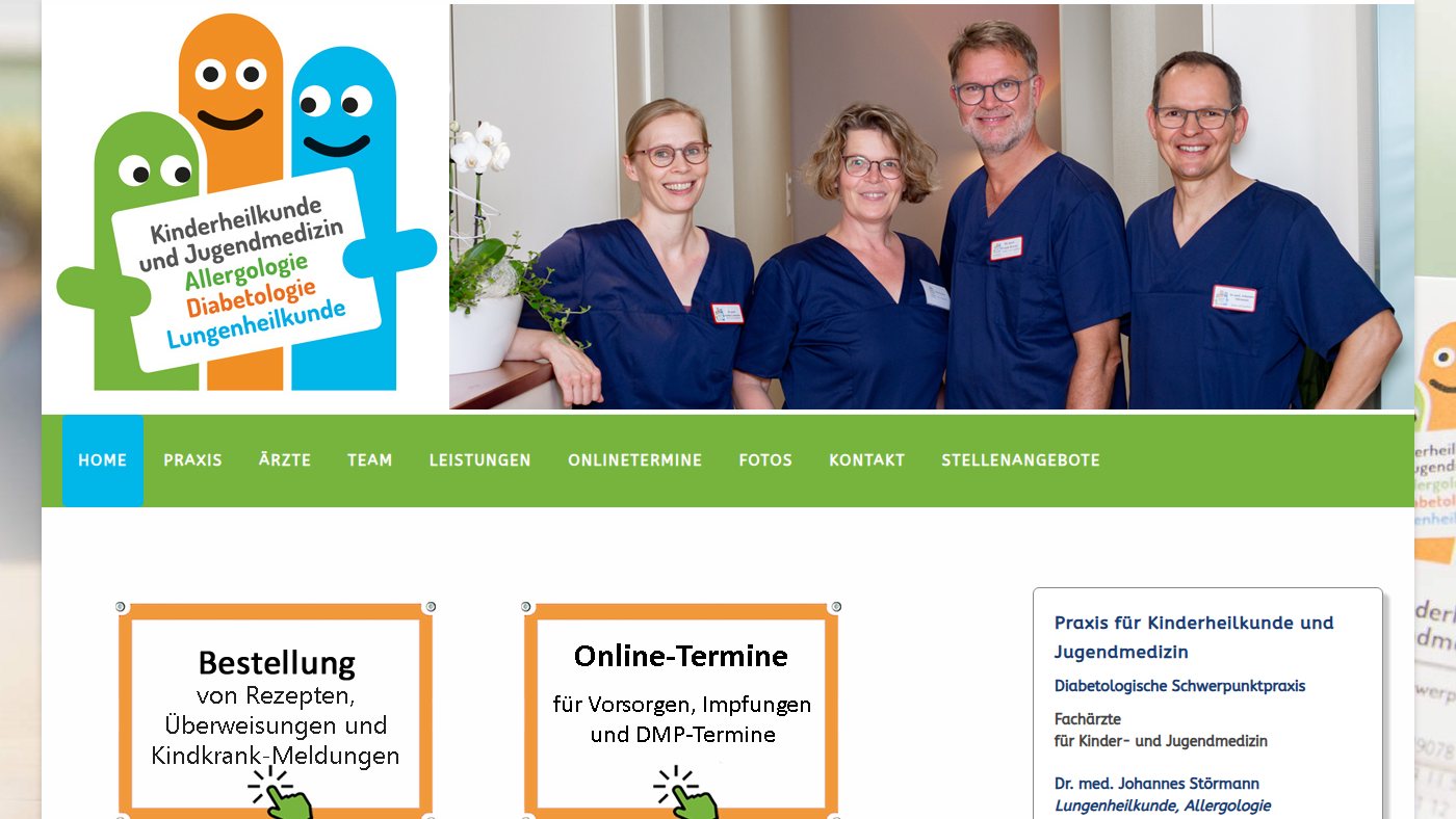 The home page of kinderaerzte-hellern.de