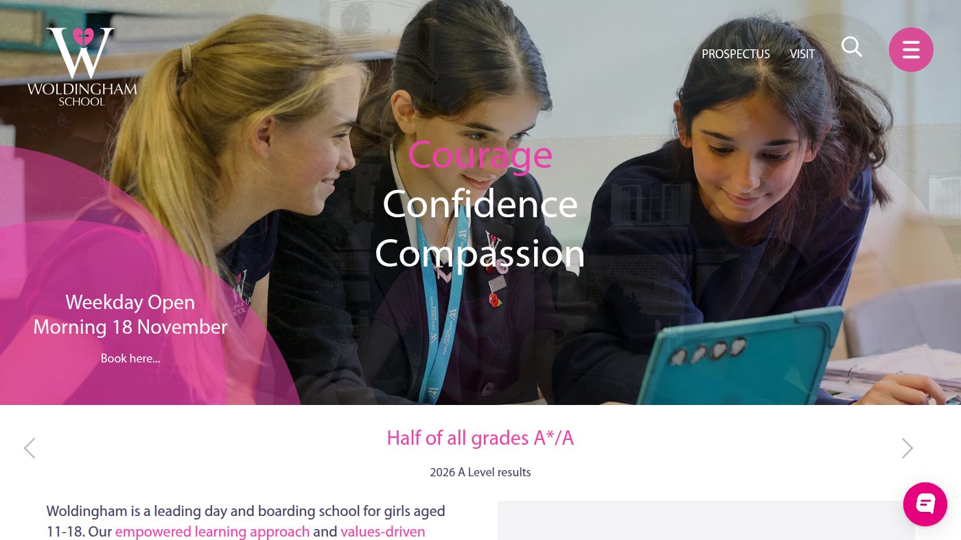 The home page of woldinghamschool.co.uk