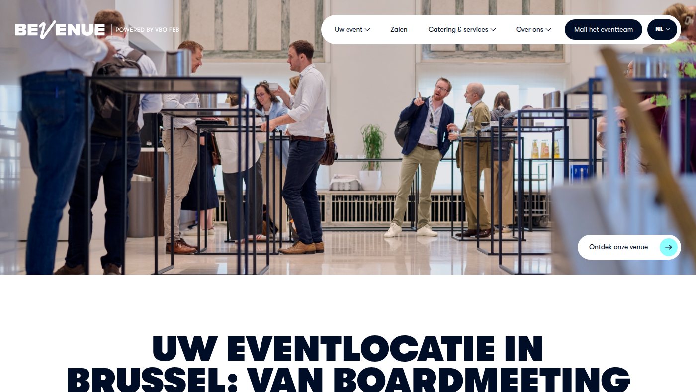 The home page of bevenue.be