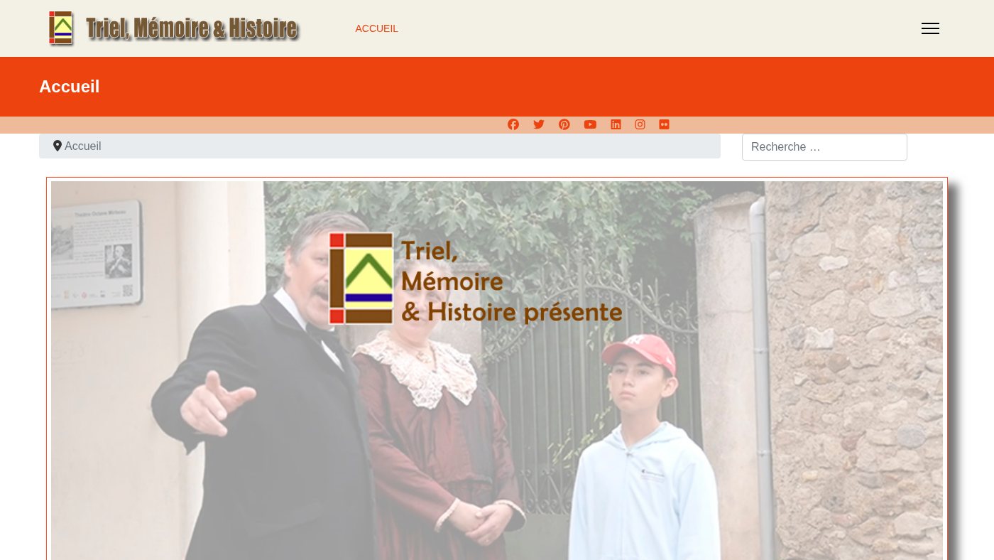 The home page of trielmemoirehistoire.fr