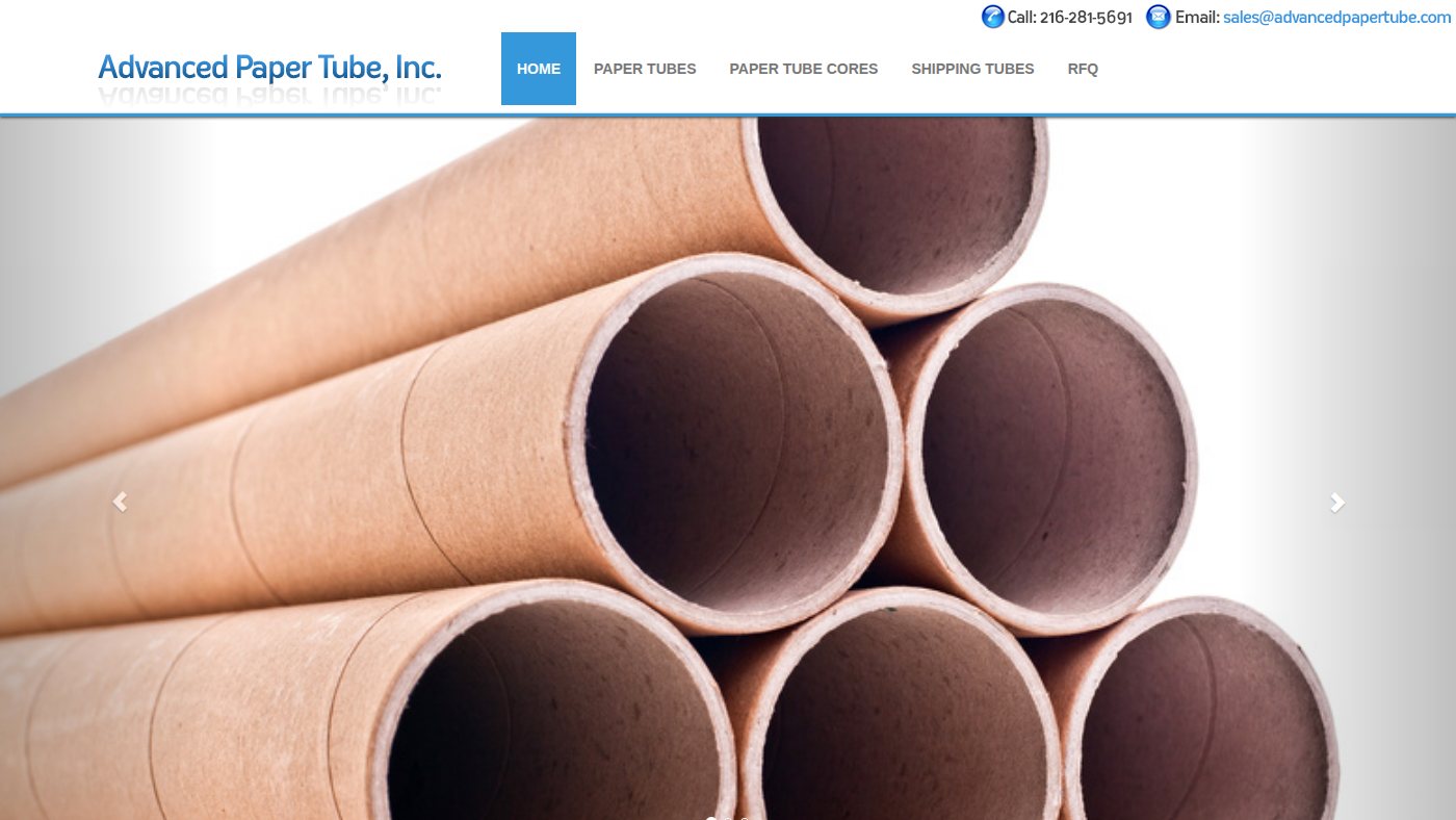 The home page of advancedpapertube.com