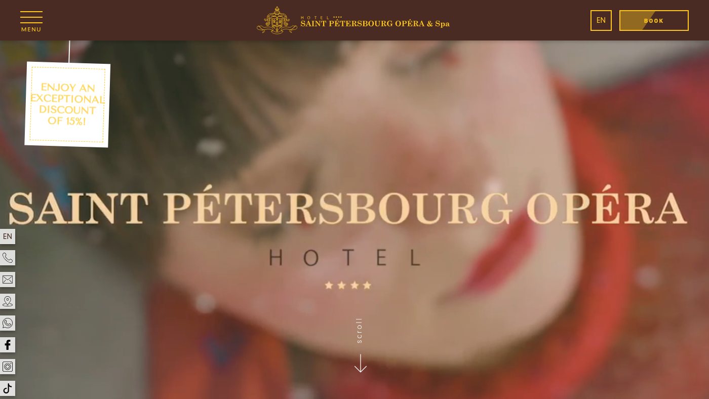 The home page of hotelsaintpetersbourg.com