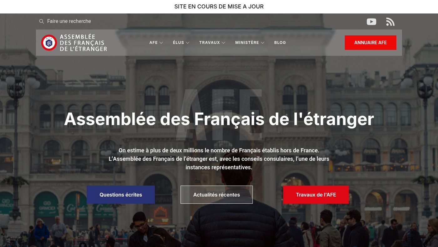 The home page of assemblee-afe.fr