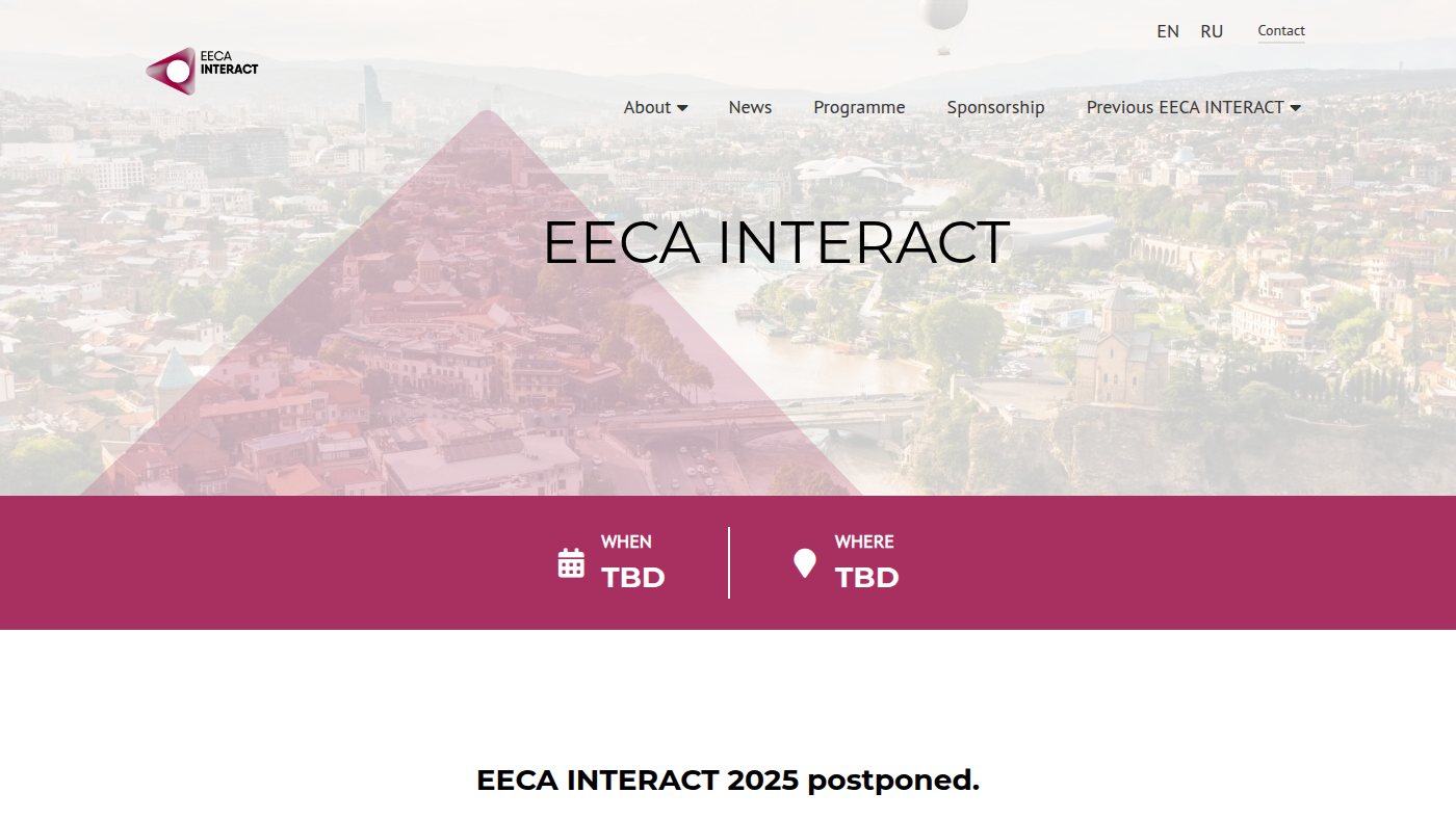 The home page of eeca-interact.org