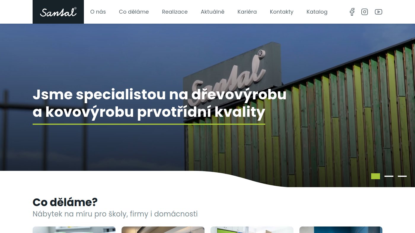 The home page of santal.cz