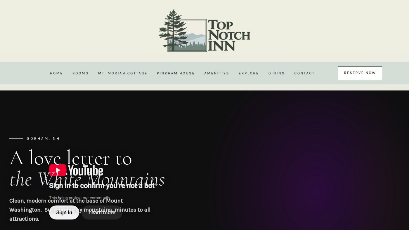 The home page of topnotchinn.com