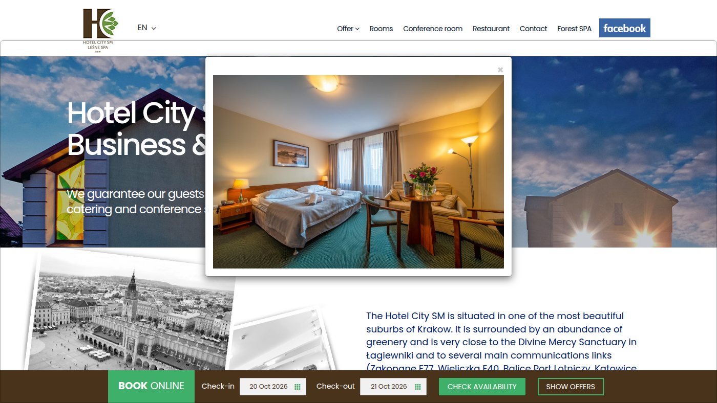The home page of hotelcity.pl