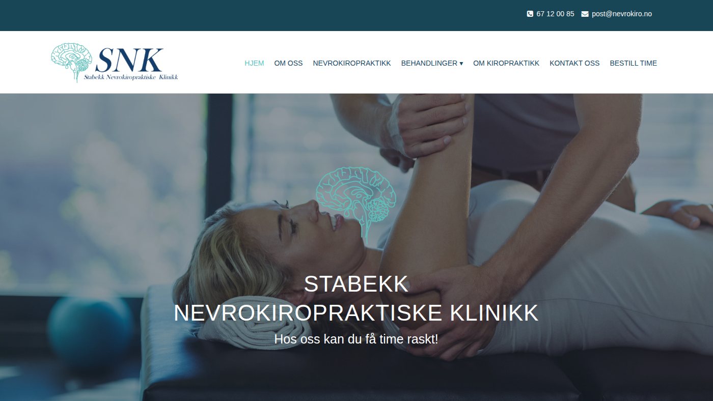 The home page of nevrokiro.no