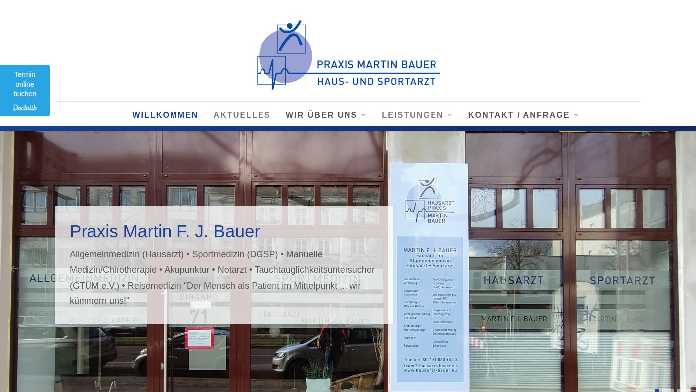 The home page of hausarzt-bauer.eu