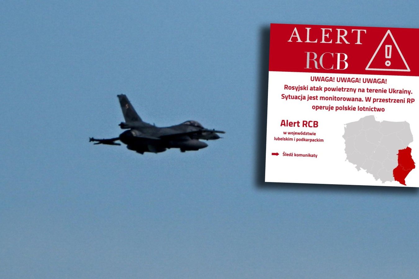 Atak Rosji na Ukrainę. Mieszkańcy Lubelszczyzny i Podkarpacia dostali alerty RCB