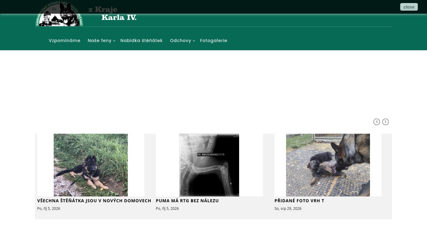 The home page of zkrajekarlaiv.cz