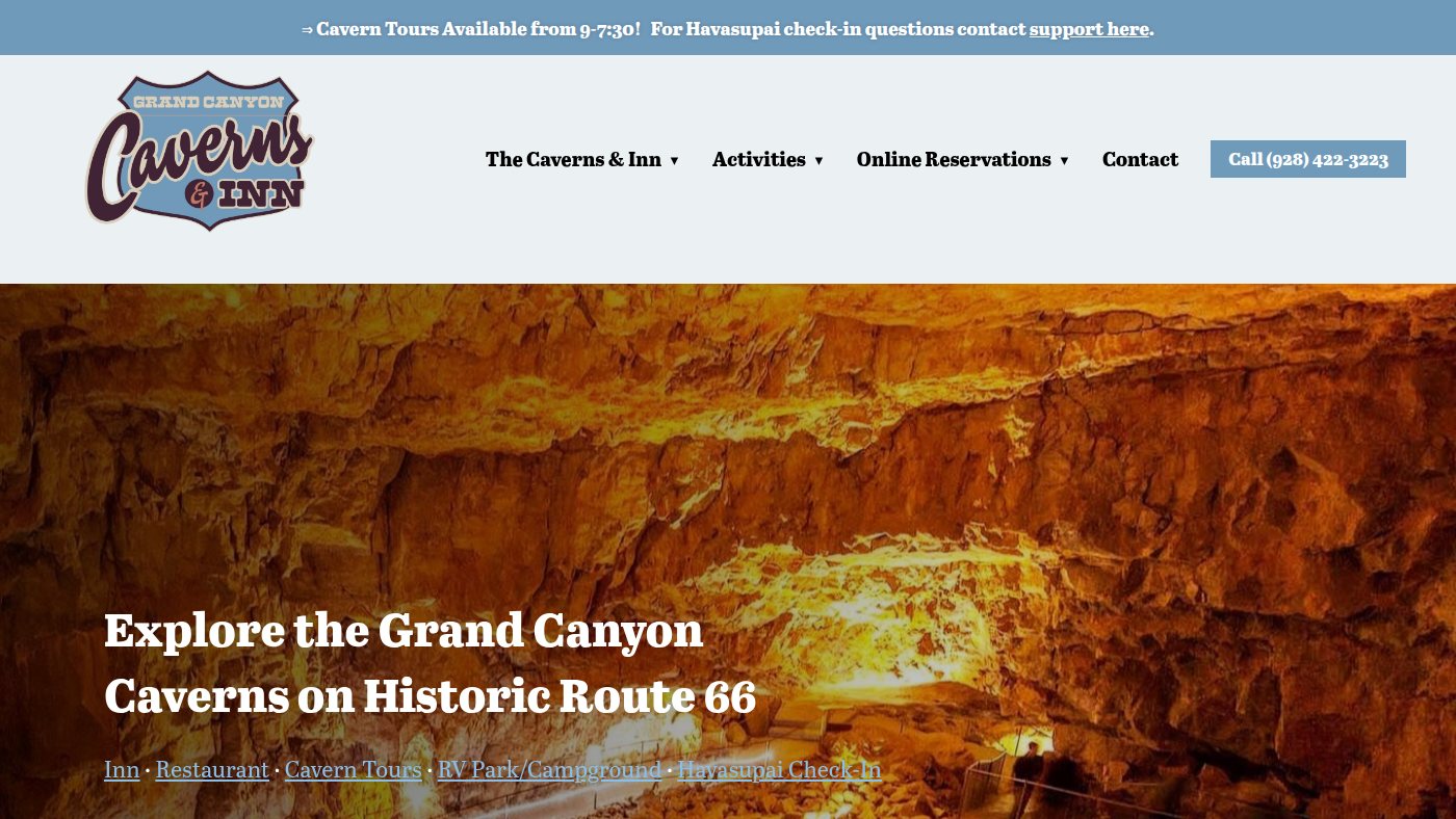 The home page of gccaverns.com