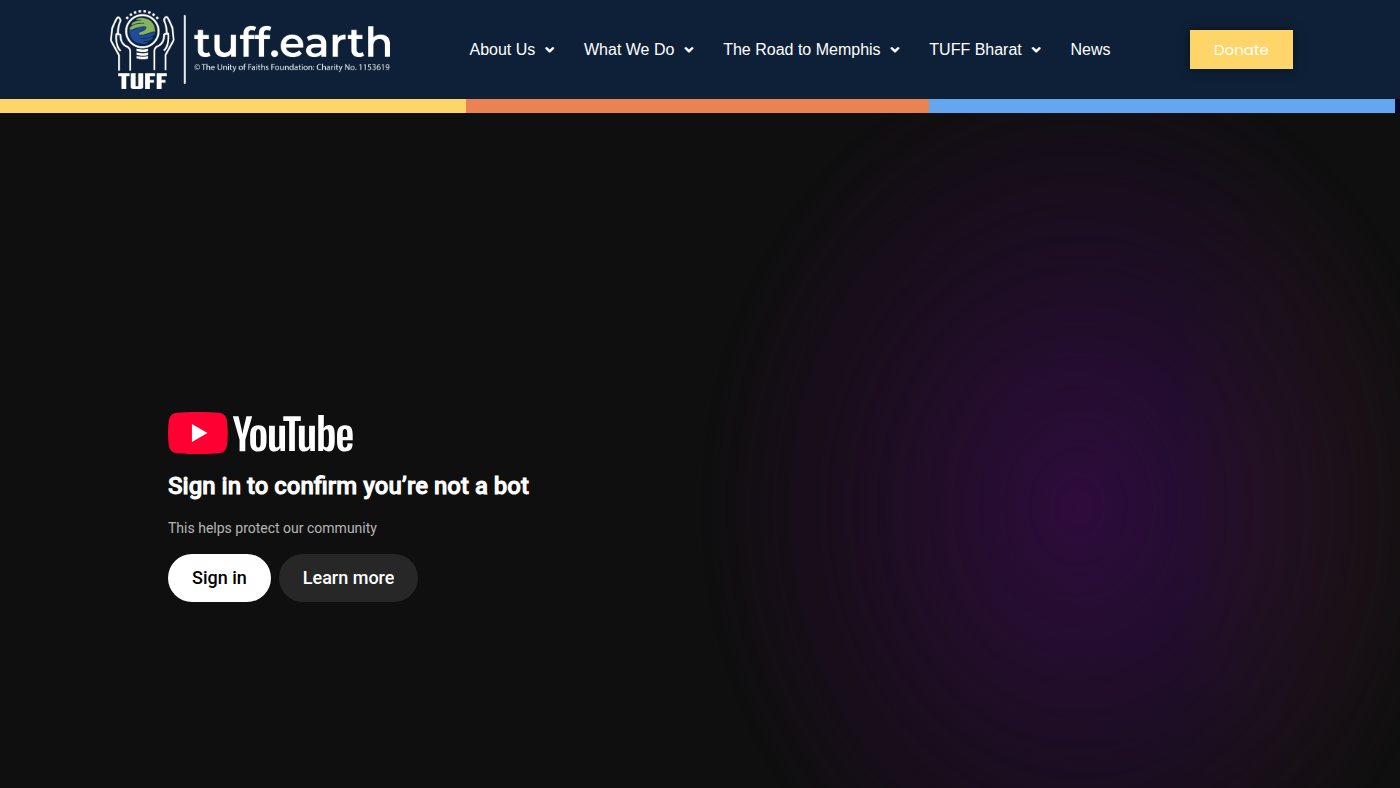 The home page of tuff.earth