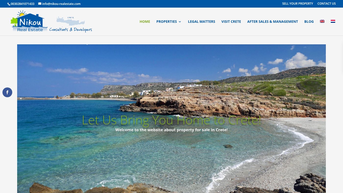 The home page of nikou-realestate.com