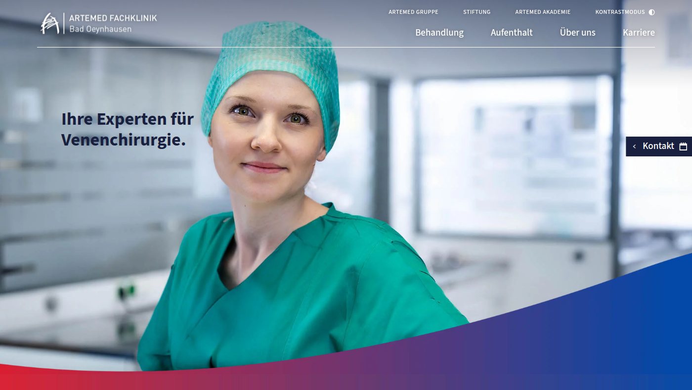 The home page of artemed-oeynhausen.de