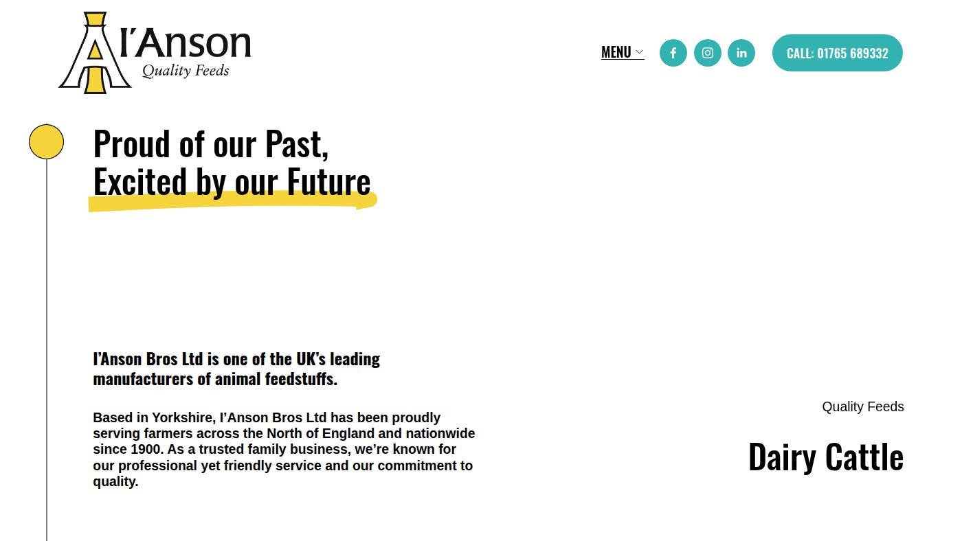 The home page of ianson.co.uk