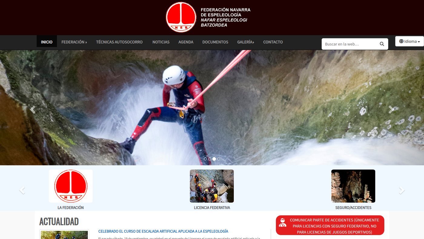 The home page of fnespeleo.com