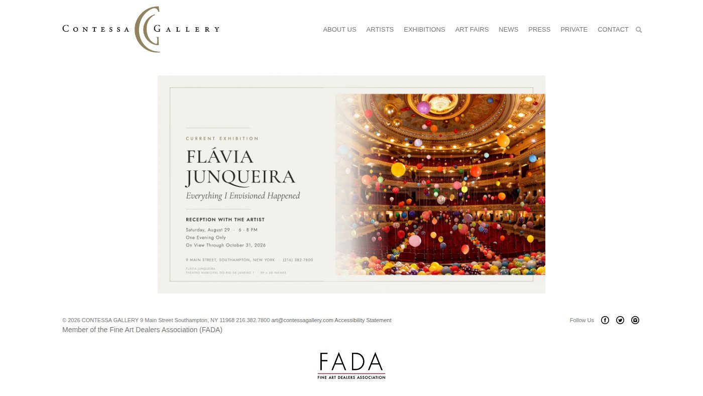 The home page of contessagallery.com