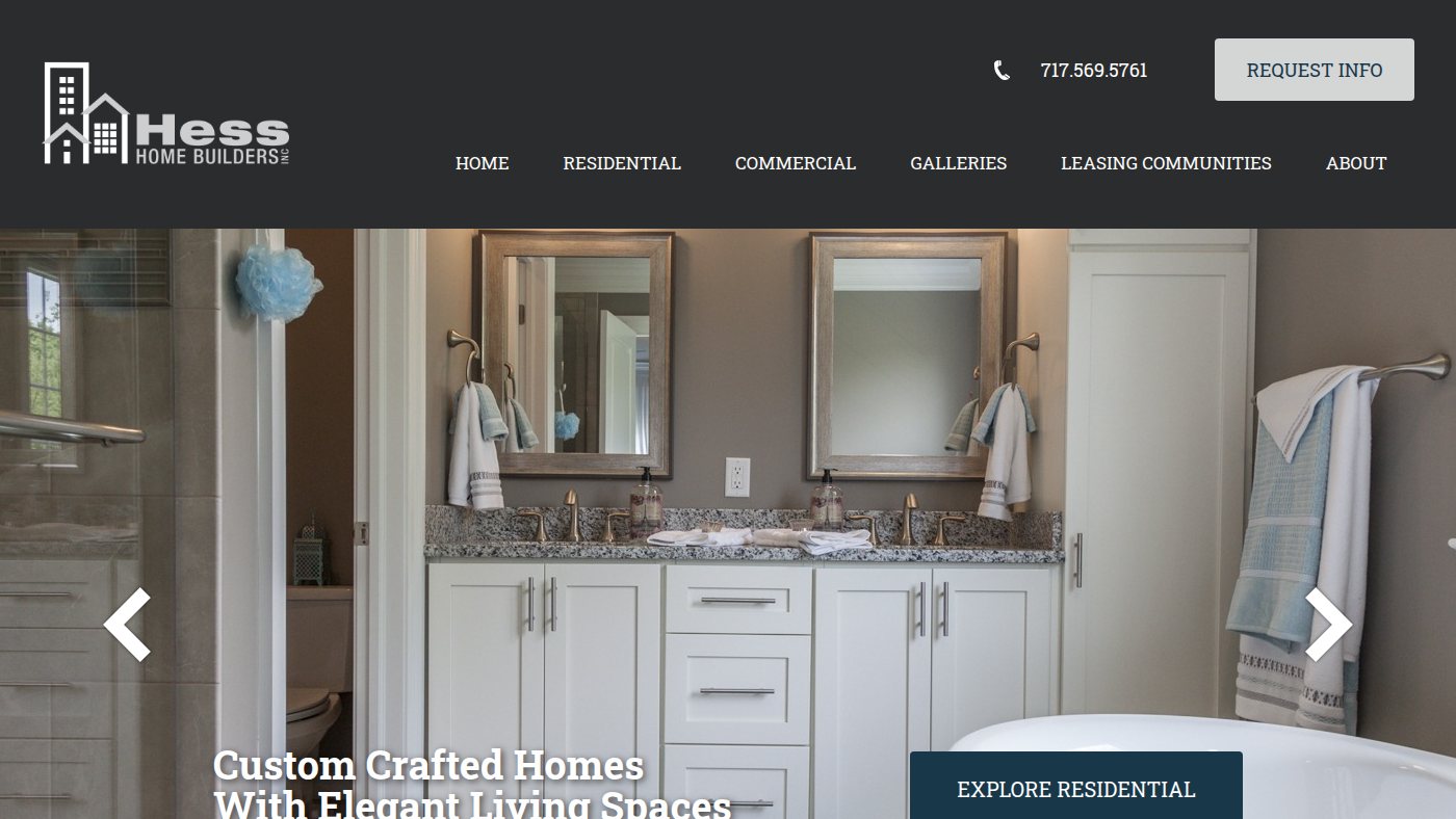 The home page of hesshomes.com
