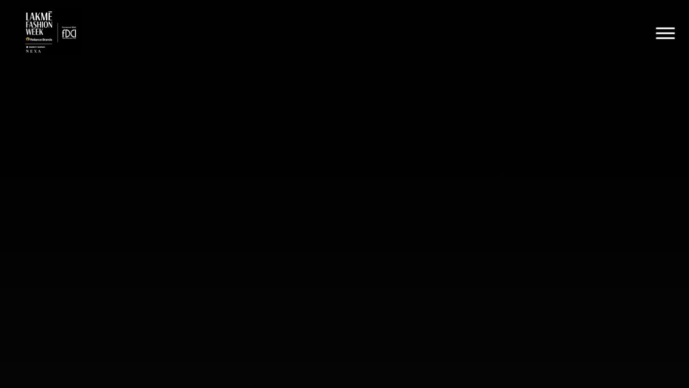 The home page of lakmefashionweek.co.in