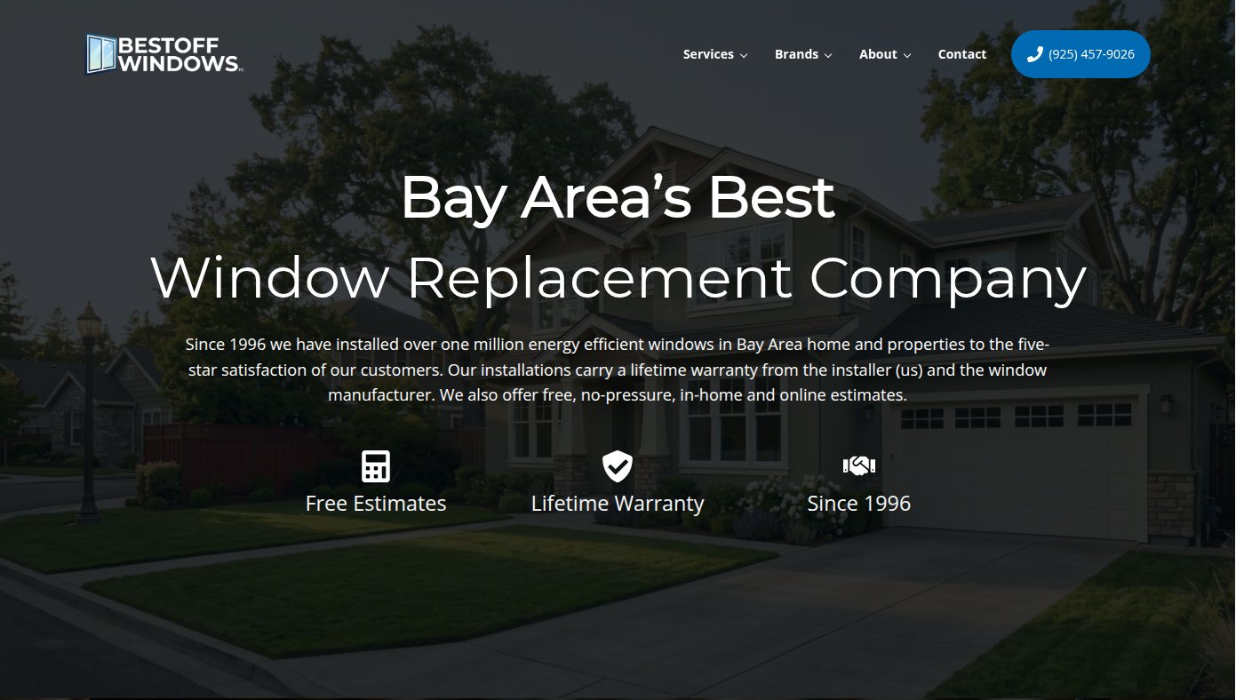The home page of bestoffwindows.com