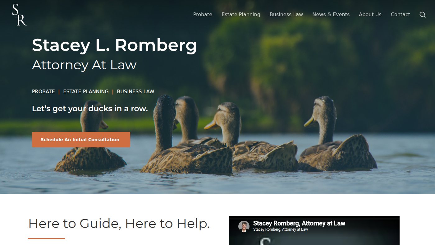 The home page of staceyromberg.com