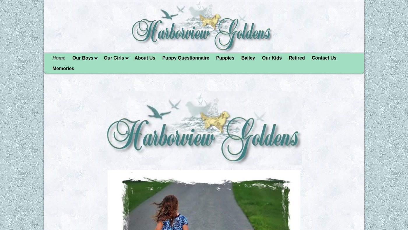 The home page of harborviewgoldens.com