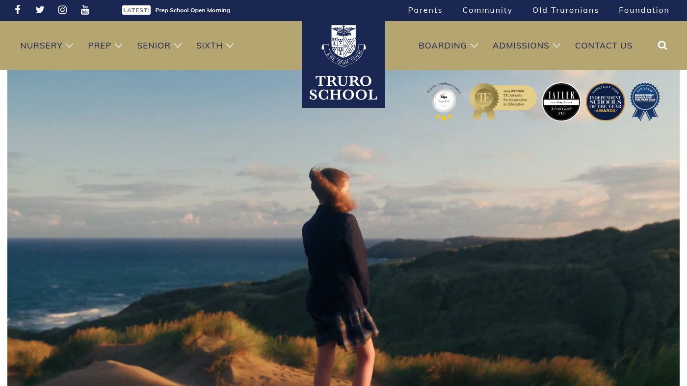 The home page of truroschool.com