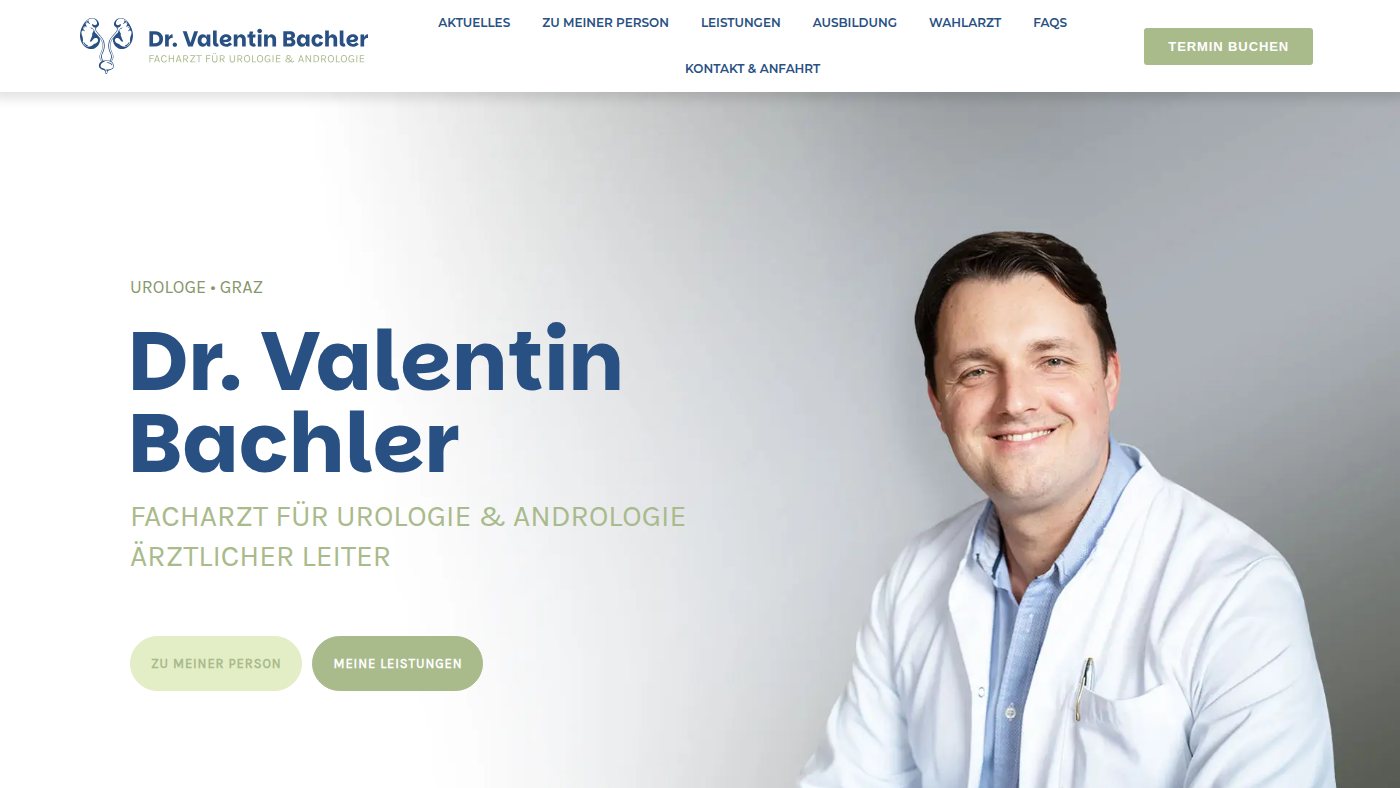 The home page of urologie-bachler.at
