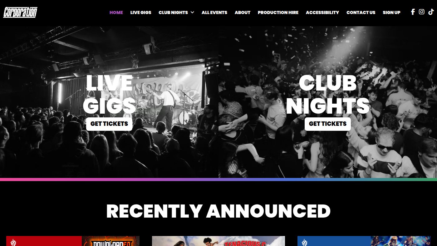 The home page of corporation.org.uk