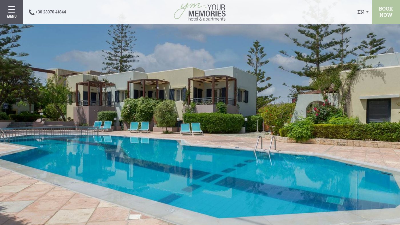 The home page of yourmemorieshotel.com