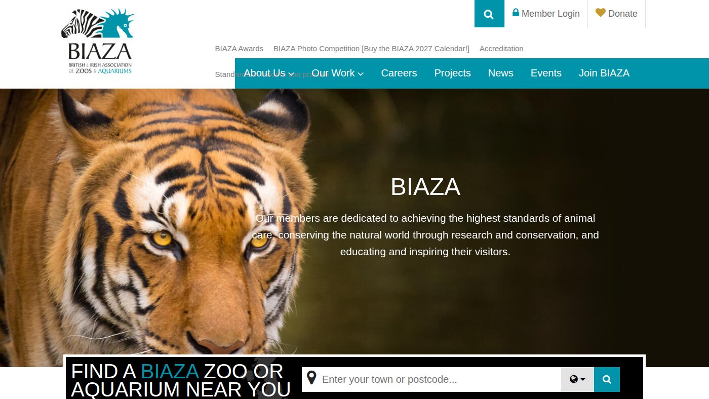 The home page of biaza.org.uk