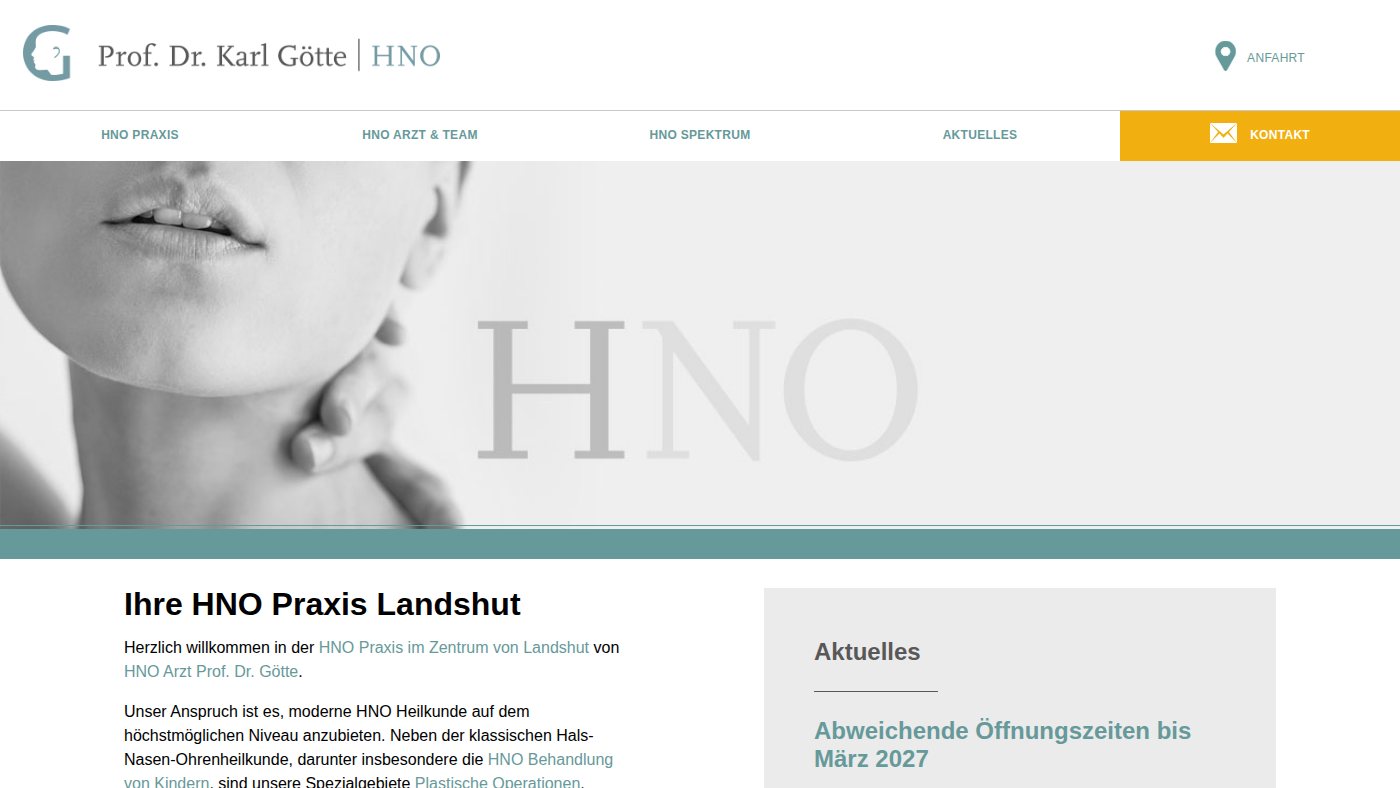 The home page of hno-arzt-landshut.de