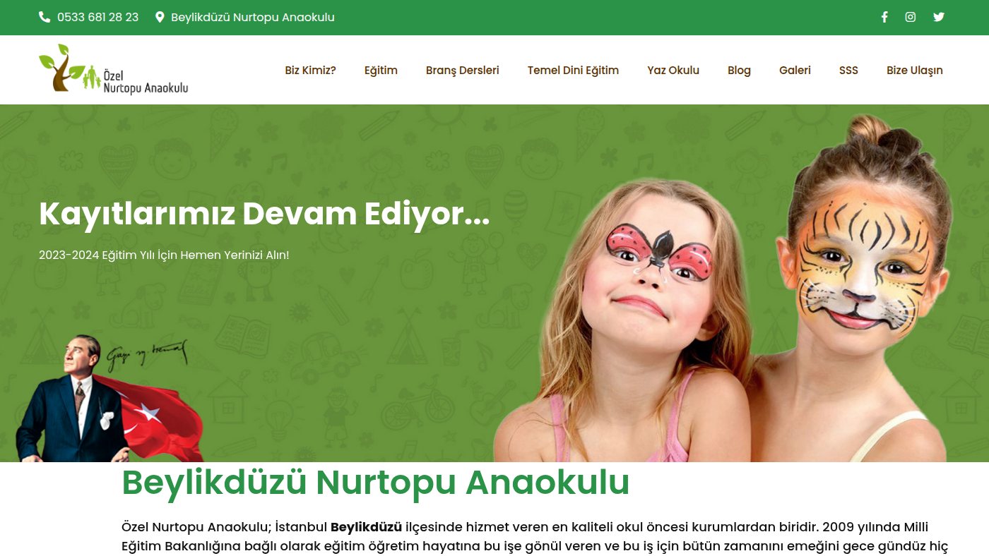 The home page of nurtopuanaokulu.com