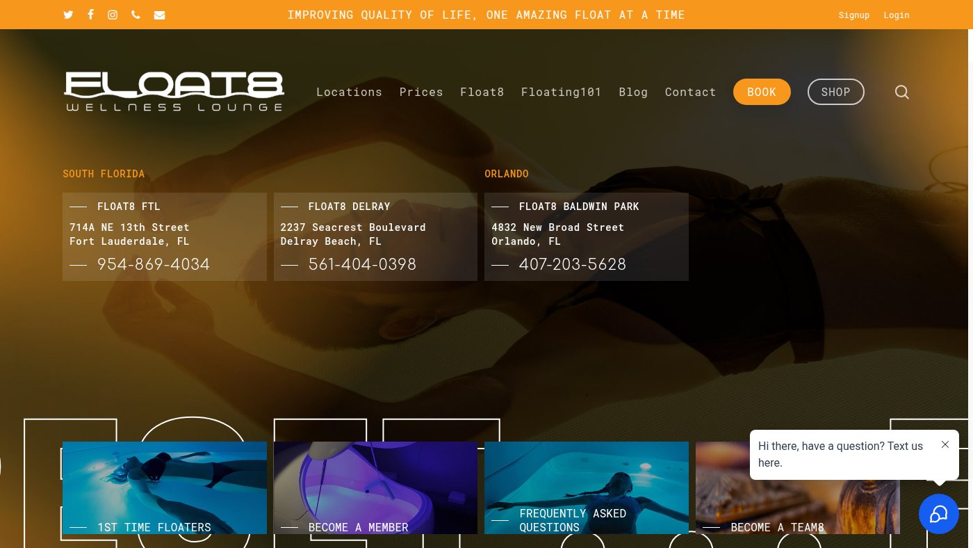 The home page of float8ion.com