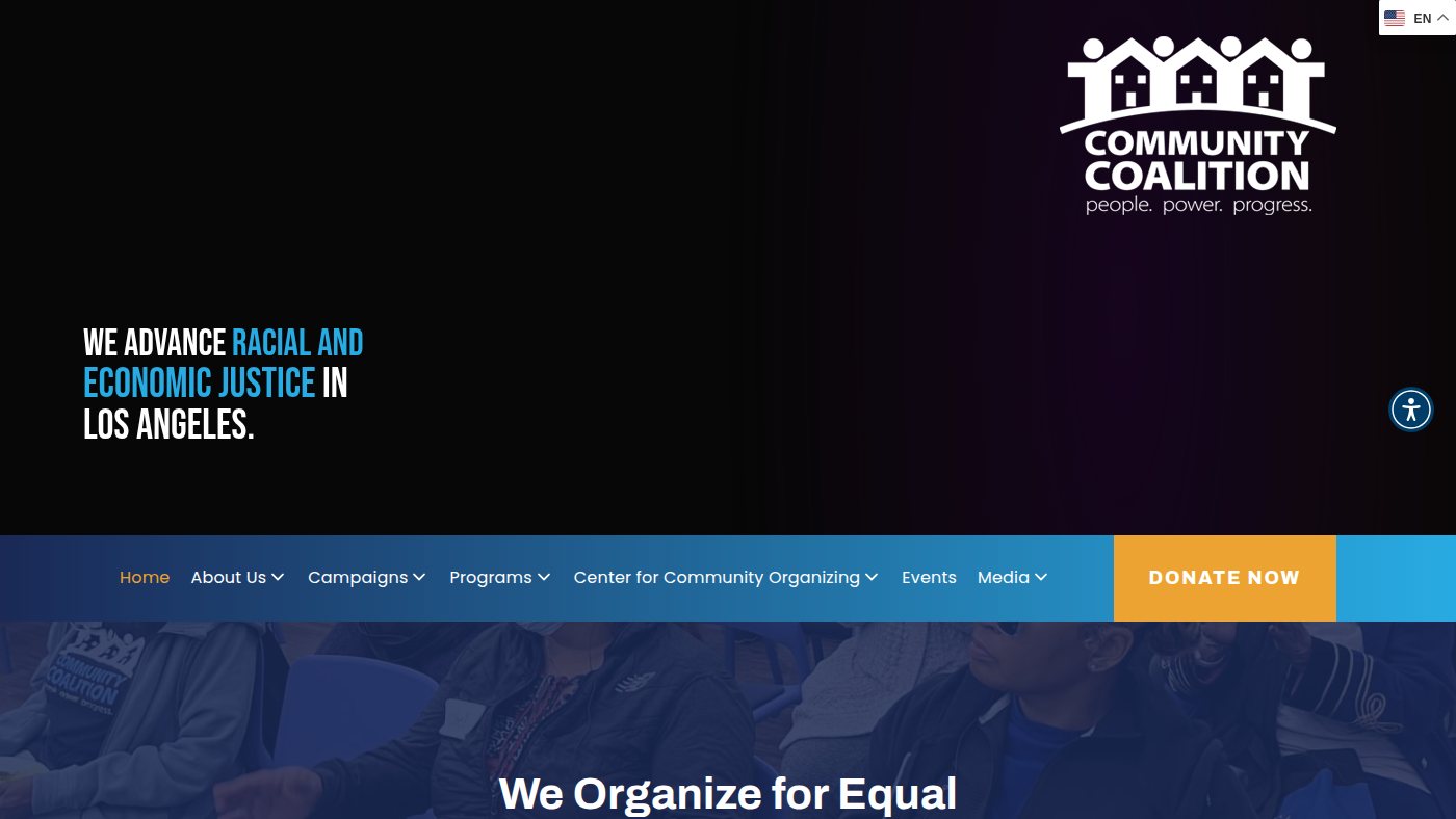 The home page of cocosouthla.org