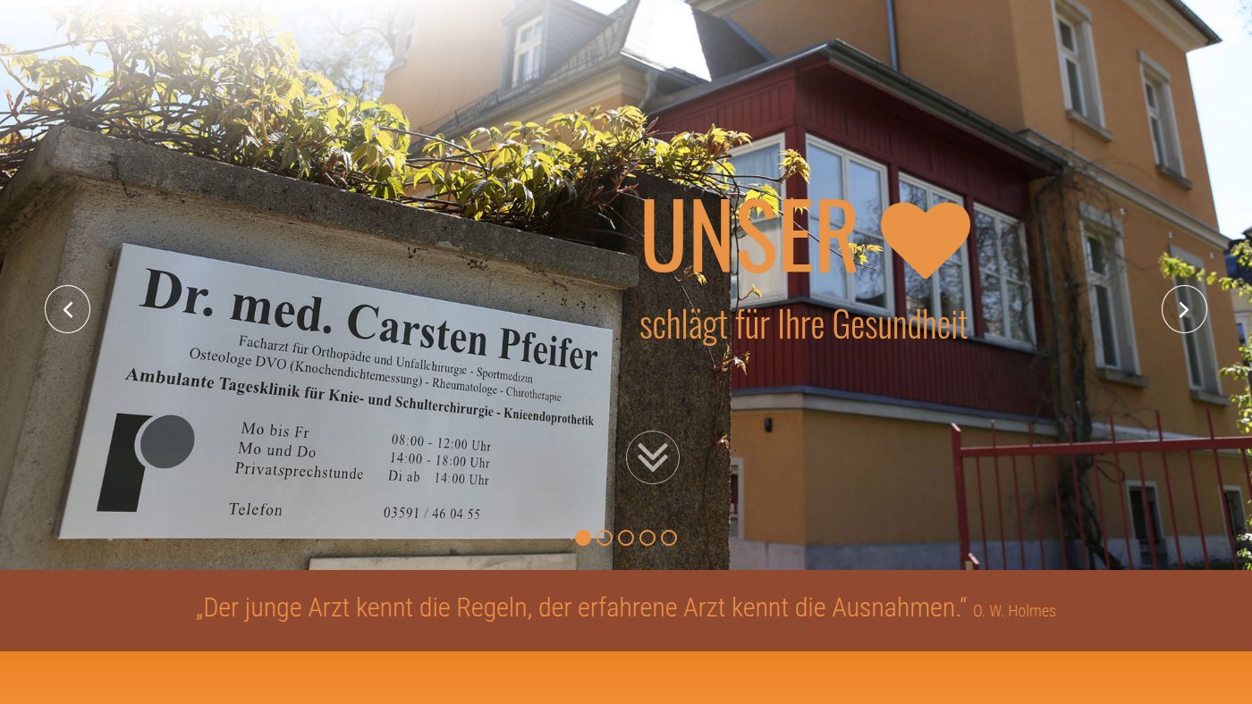The home page of orthopaedie-pfeifer.de