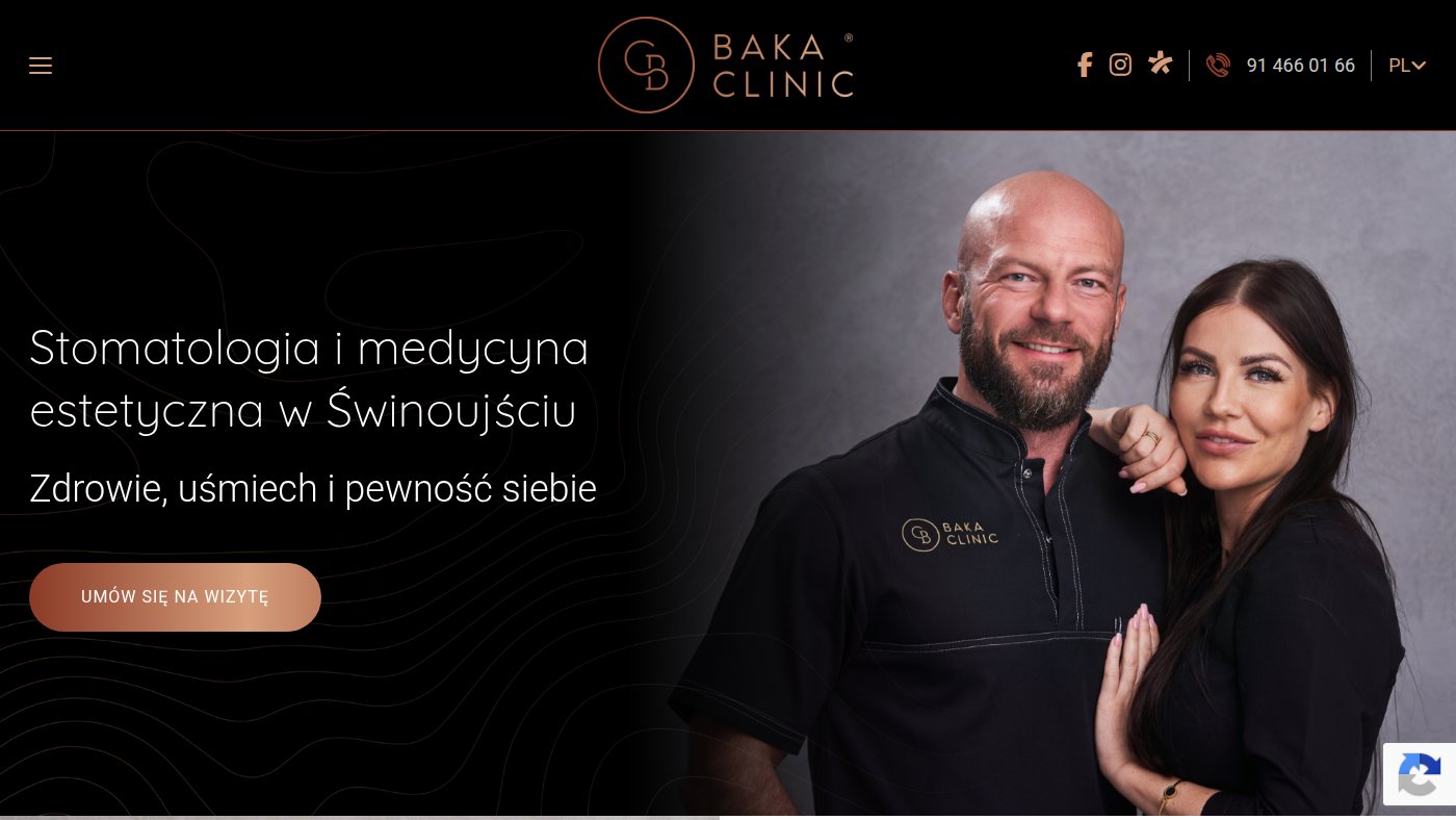 The home page of bakaclinic.pl