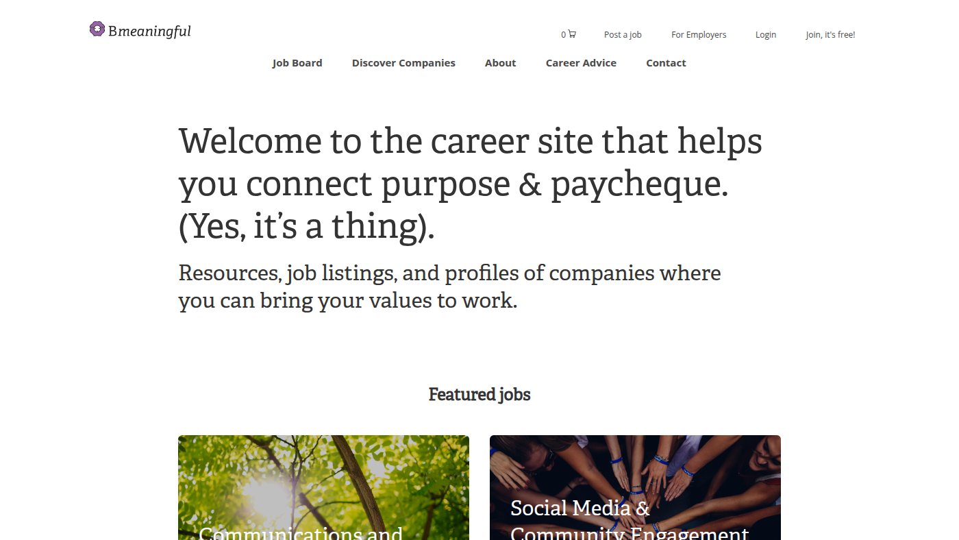 The home page of bmeaningful.com