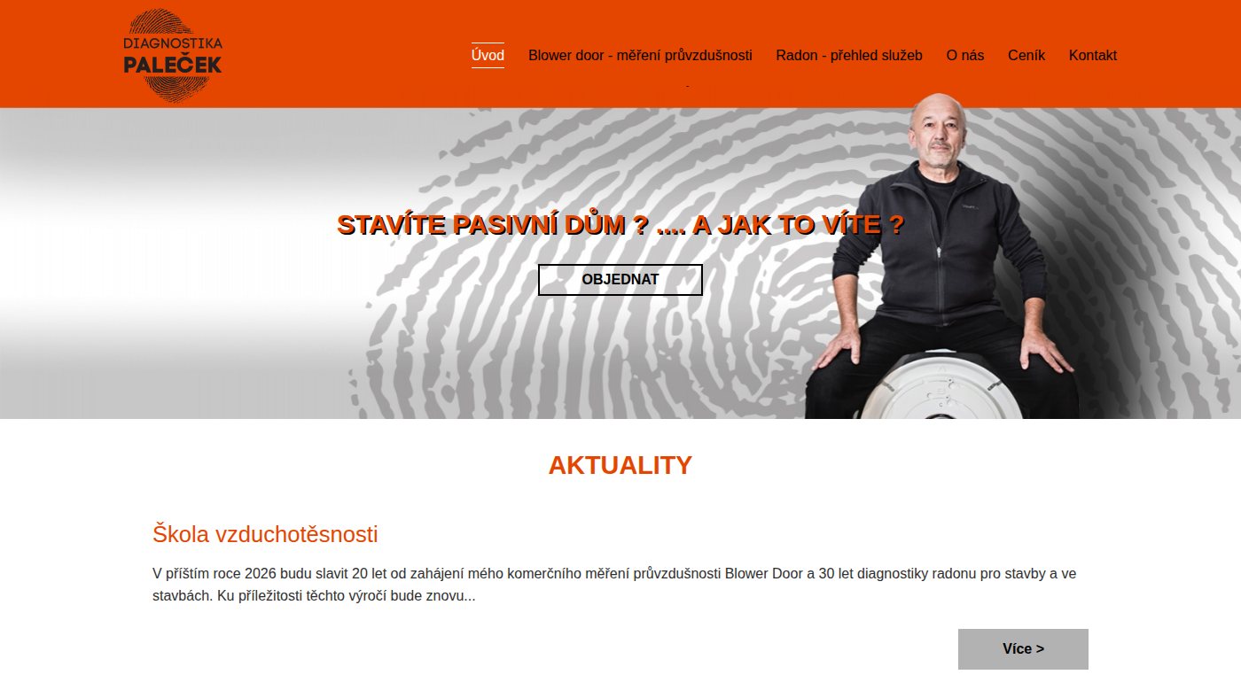 The home page of diagnostika-palecek.cz