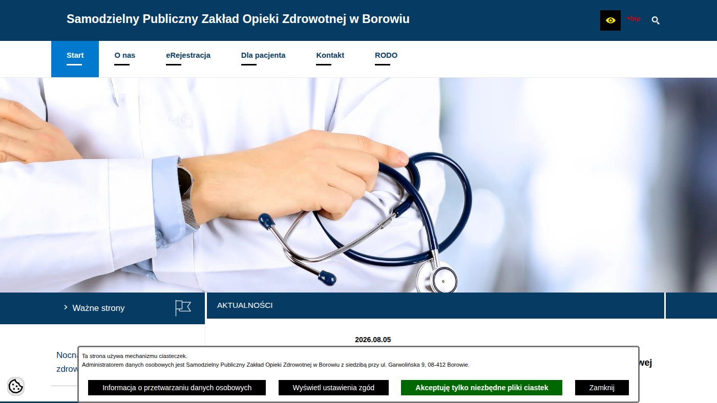 The home page of spzozborowie.pl
