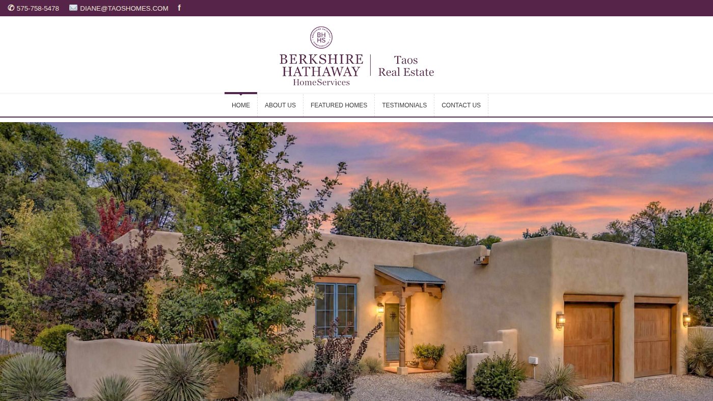 The home page of taoshomes.com