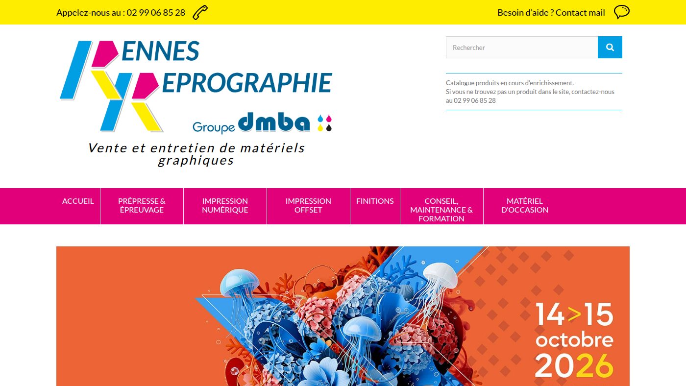 The home page of rennes-reprographie.com