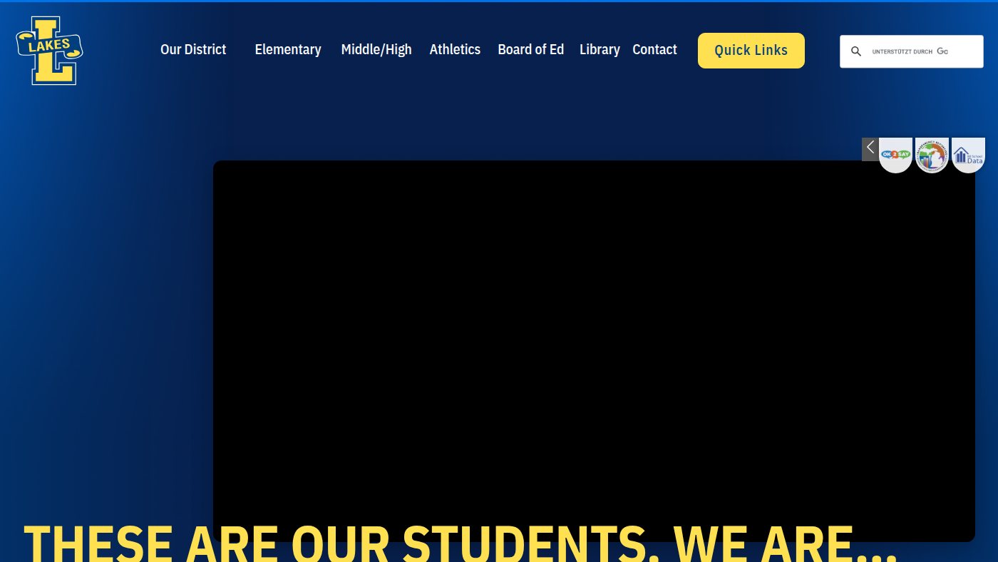 The home page of lakelindenschools.org