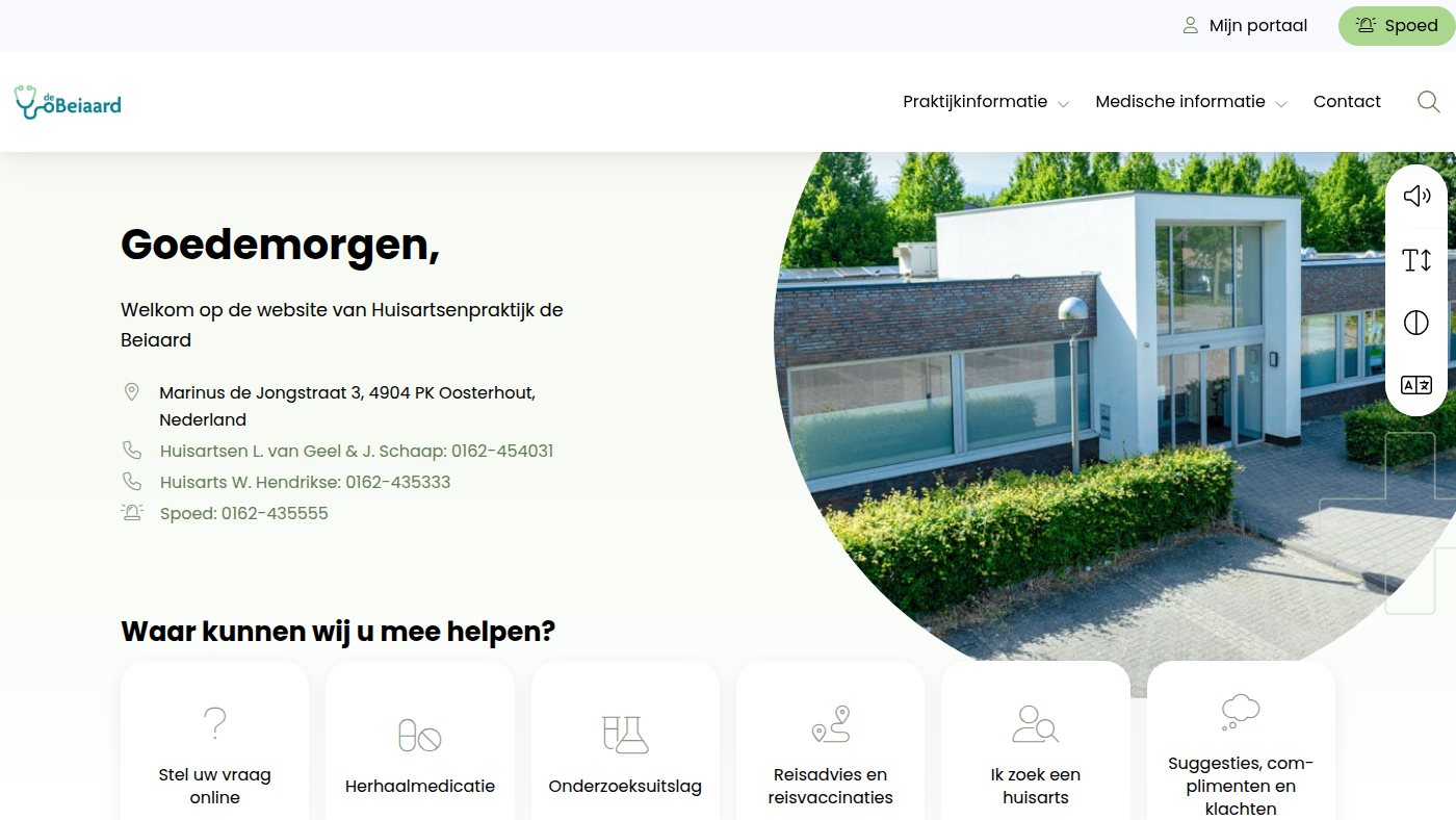 The home page of huisartsdebeiaard.nl